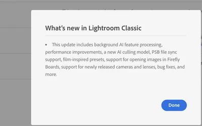 Adobe Lightroom Classic: yes another update - v15.3